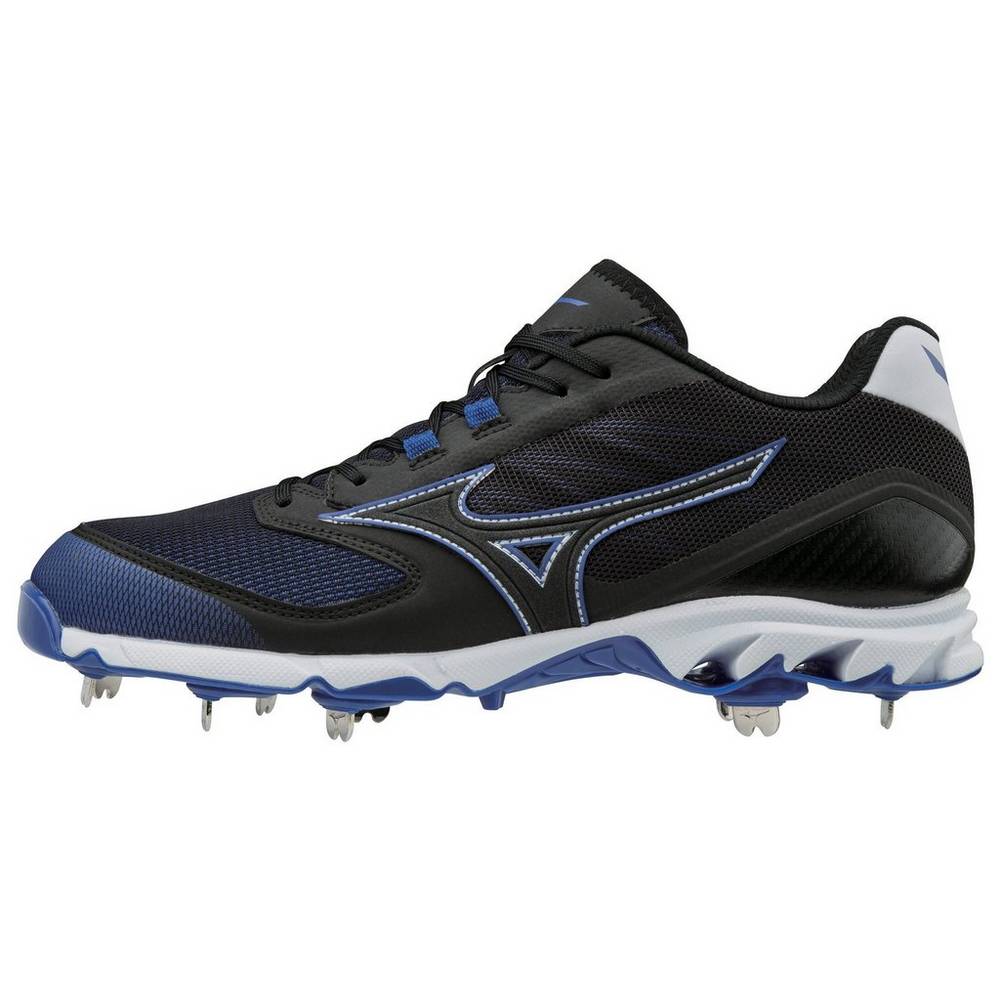 Zapatos Para Beisbol Mizuno 9-Spike Dominant 2 Bajos Metal Para Hombre Negros/Azul Rey 6015742-UC